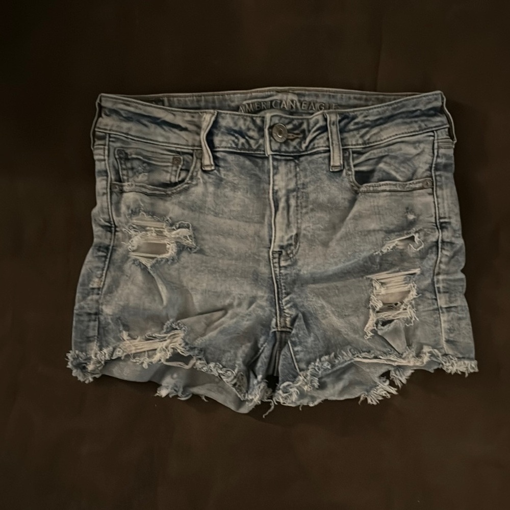 Distressed Denim Shorts